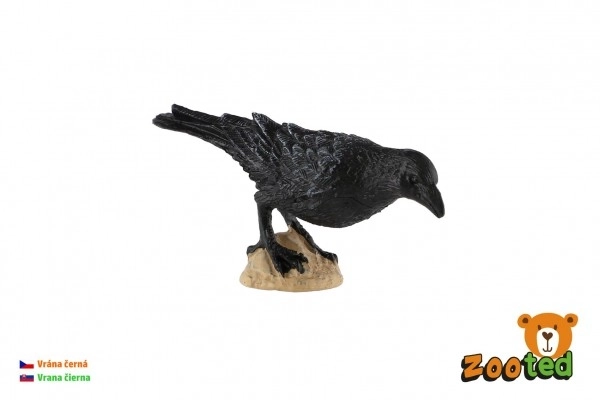 Zwarte kraai zooted plastic 11cm in zak