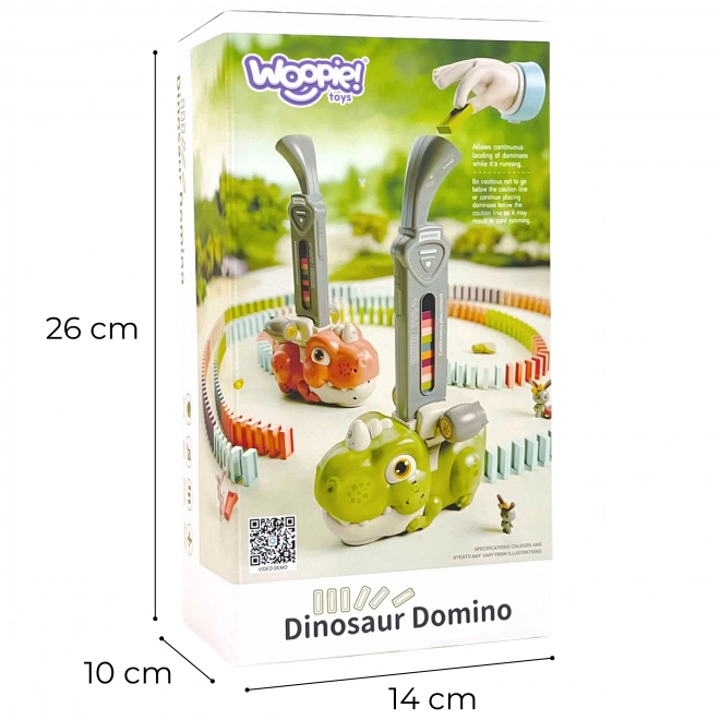 Elektrische locomotief dinosaurus met Domino-blokken