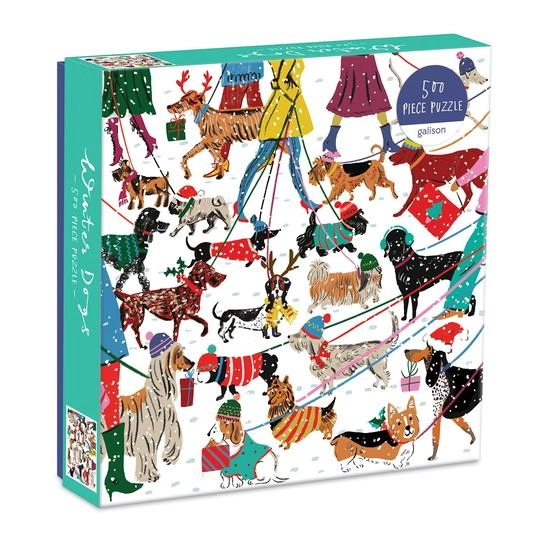 Prachtige illustratie van winterhondjes