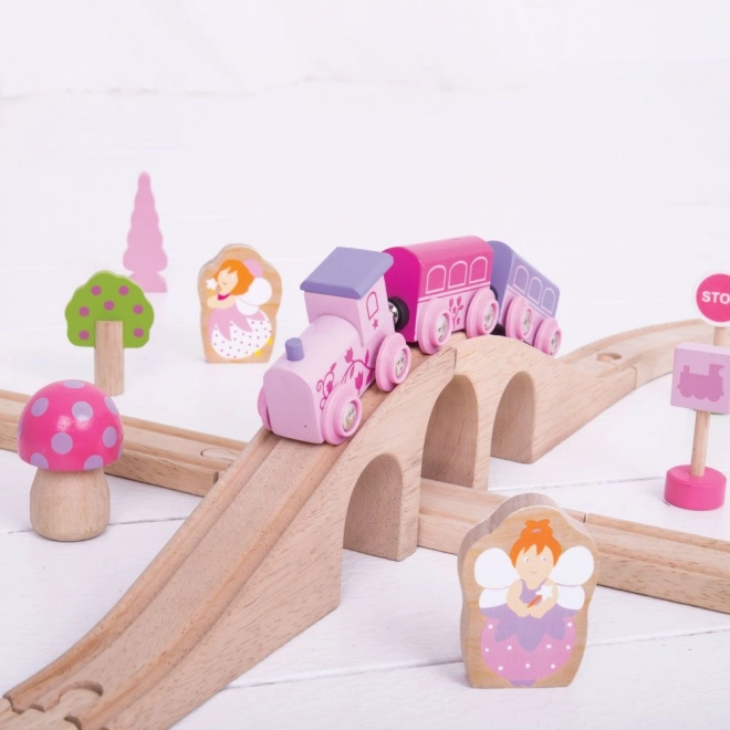 Bigjigs Rail Houten Treinbaan Acht voor Prinsessen 35 Delen