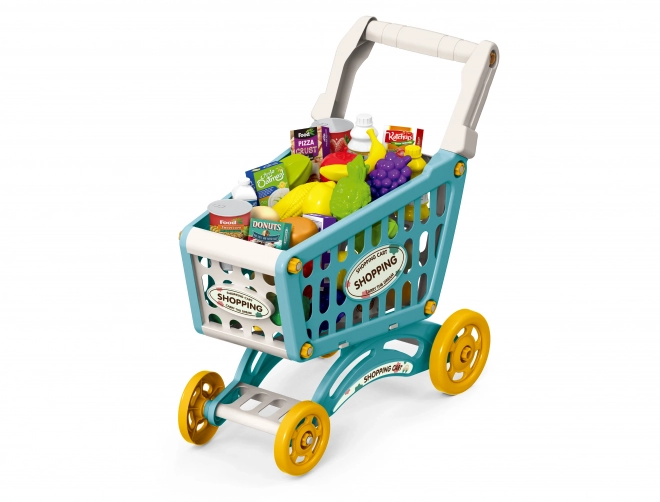 Boodschappenwagen met levensmiddelen 44 cm