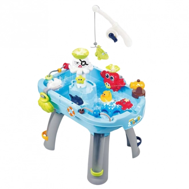 Interactieve water tafel voor visvangst