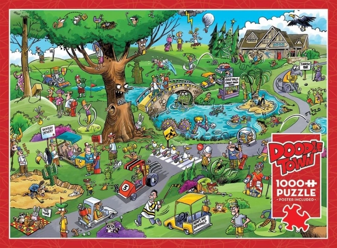 Puzzel DoodleTown: Typische golf 1000 stukjes