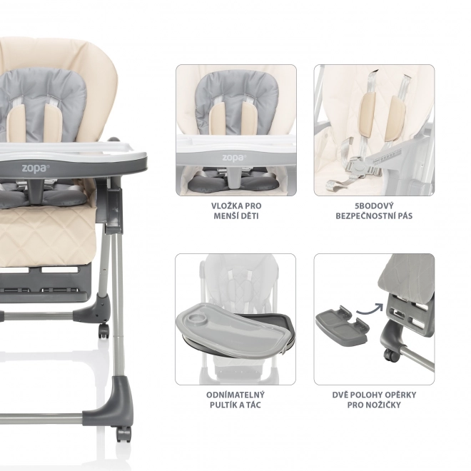 Kinderstoel Monti 2, Diamond Grijs