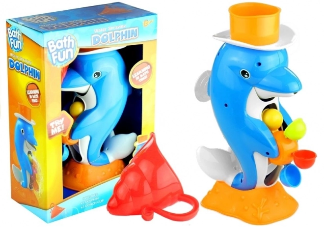 Bad speeltje met fontein Dolphin Rollen