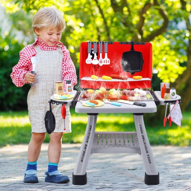 Woopie Kinder Tuingrill interactief met LED en stomeffect, set XL 41 stuks