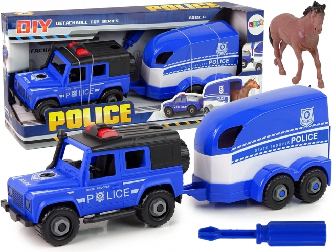 Politieterreinwagen met paardenaanhanger DIY
