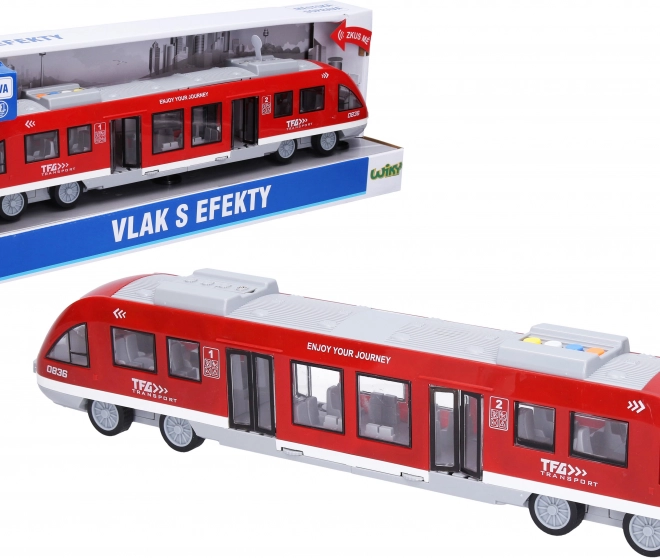 Moderne trein met effecten 44 cm