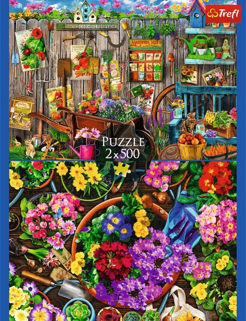 TREFL puzzel Tuinieren dubbele verpakking 500 stukjes