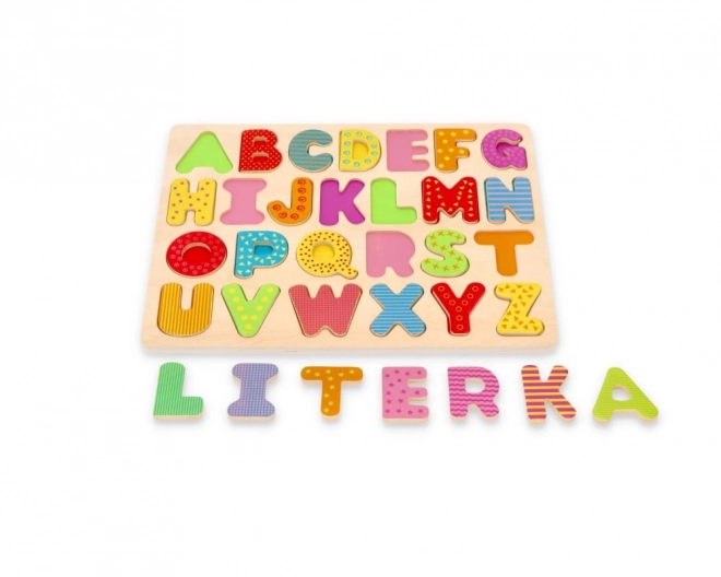 Houten alfabetpuzzel - hoofdletters