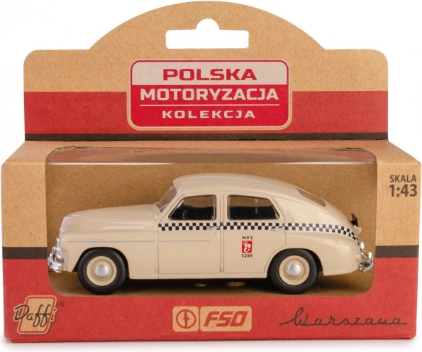 Historische auto PRL Warszawa M20 taxi zandkleur model