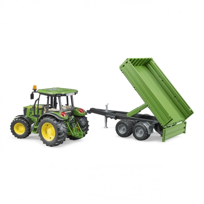 Bruder Tractor John Deere met aanhanger