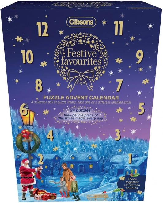 Gibsons adventskalender puzzel Feestfavorieten voor 24 dagen