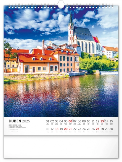 NOTIQUE Muurkalender Tsjechië 2025, 30 x 34 cm