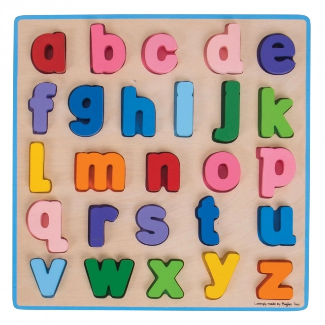 Bigjigs Baby Houten Puzzel Alfabet kleine letters