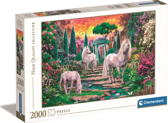 Puzzel Eenhoorns in de tuin - 2000 stukken