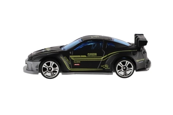 Auto race 6 stuks metaal/plastic 8cm vrije loop in doosje 10,5x27x4cm