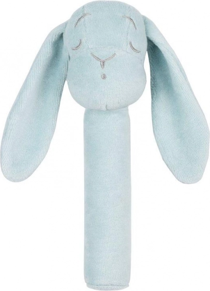 Pluche rammelaar konijntje Effik blauw