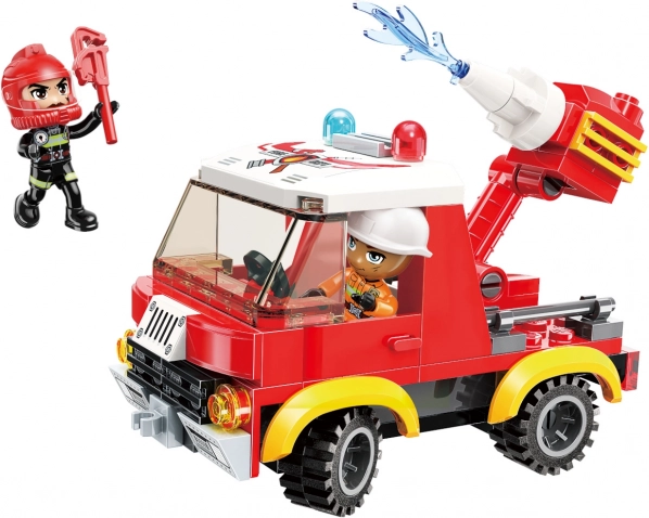 QMAN Mine City lichte brandweerwagen bouwset