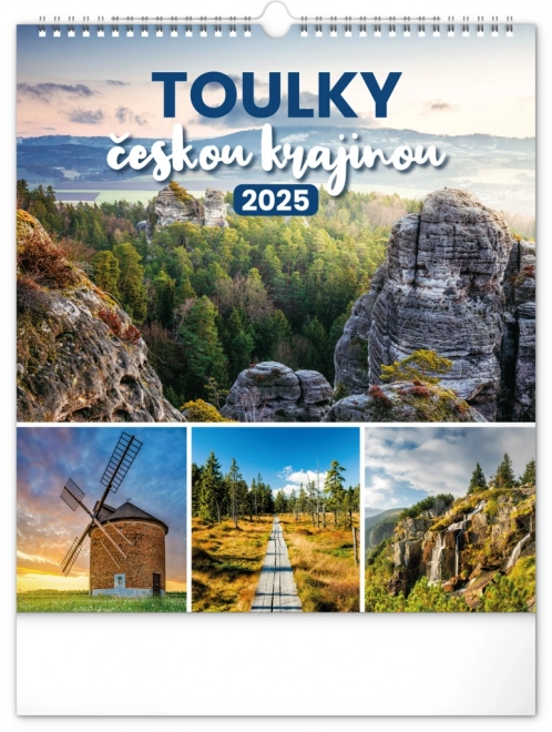 NOTIQUE Muurkalender Wandelen door het Tsjechische landschap 2025, 30 x 34 cm