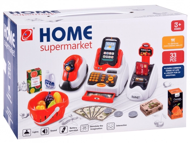 Kinderset kassa met terminal en scanner