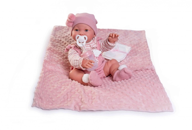 Antonio Juan 50160 Mia Knipperend en Plassend Realistisch Baby met Volledig Vinyl Lichaam - 42 cm
