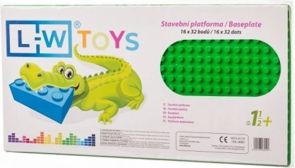Bouwplaat voor LEGO DUPLO 16×32, 25,5 × 51 cm, groen – L-W Toys