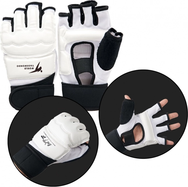 Taekwondo sporthandschoenen wit XS
