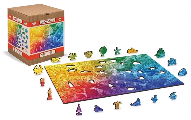 Houten puzzel tropische vissen twee keer anders