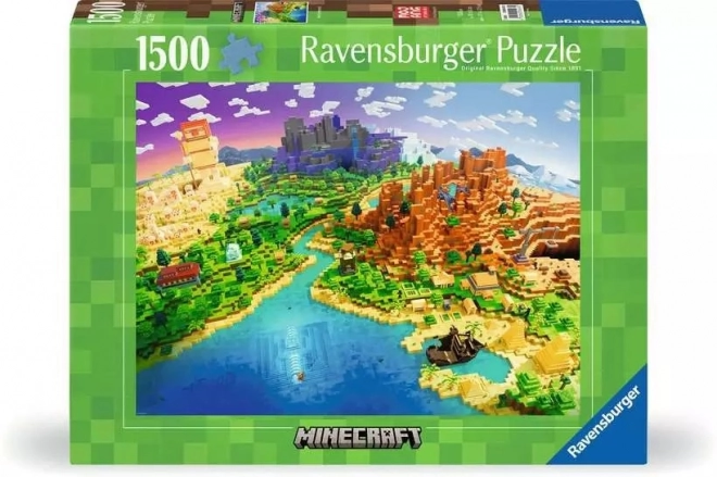 Puzzel 1500 stukjes Minecraft World