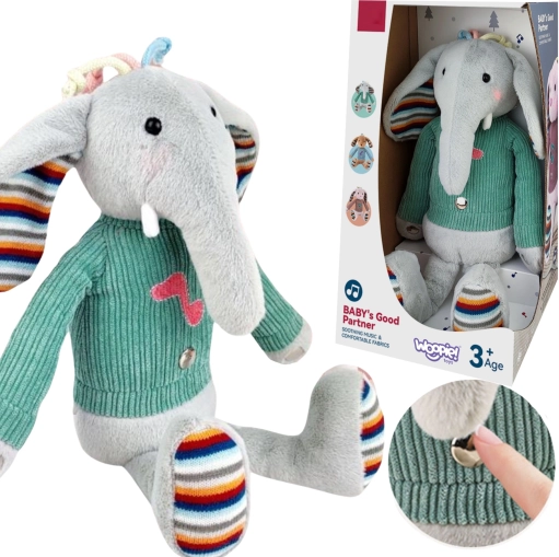 Woopie interactieve pluchen olifant met geluid en licht