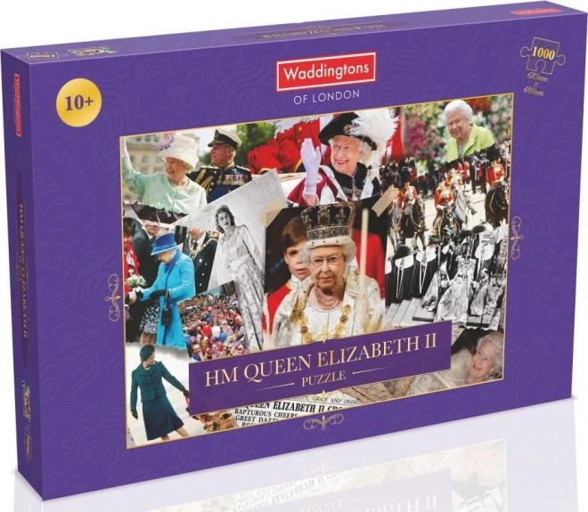 Puzzel Hare Majesteit Elizabeth II - collage 1000 stukjes