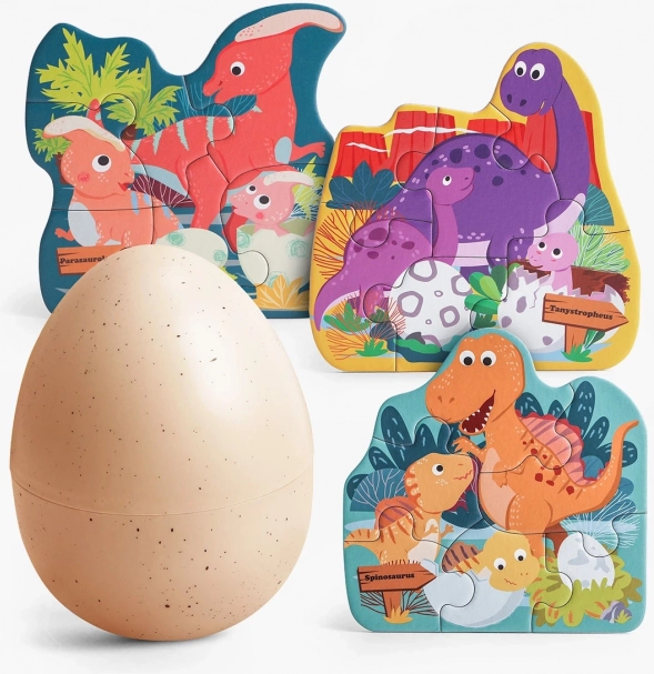 TOP BRIGHT puzzel Dino-ei 3×6 stukjes