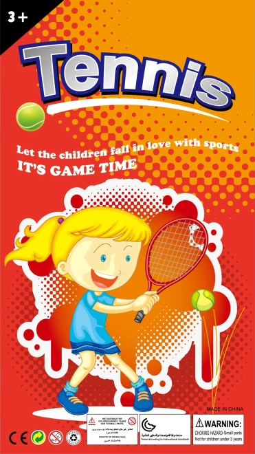 Grote rackets voor tennis en badminton voor kinderen set met bal en korfje