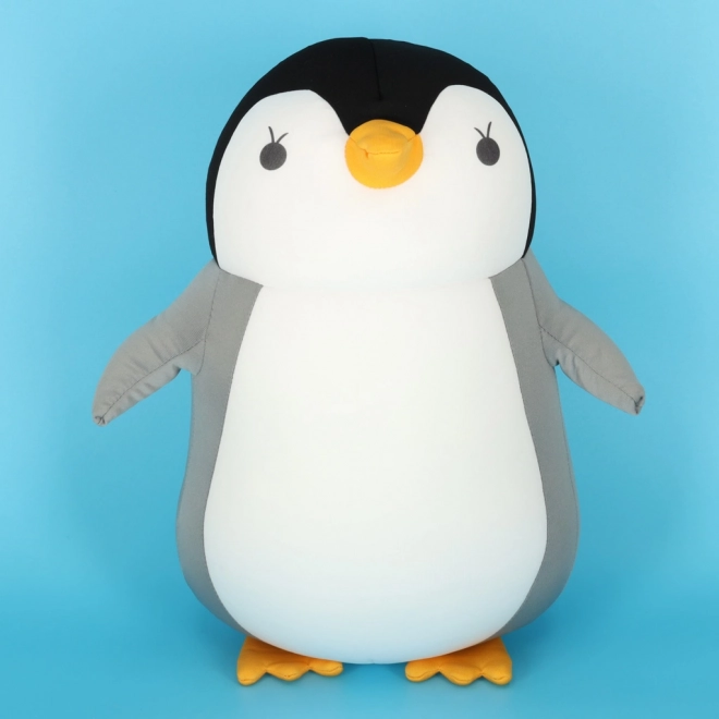 Reiskussen 2-in-1 in de vorm van een croissant en pluche pinguïn