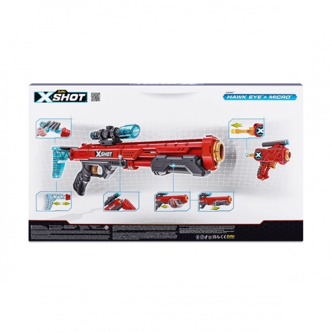 Set van blasters X-Shot Excel Hawk Eye en Micro