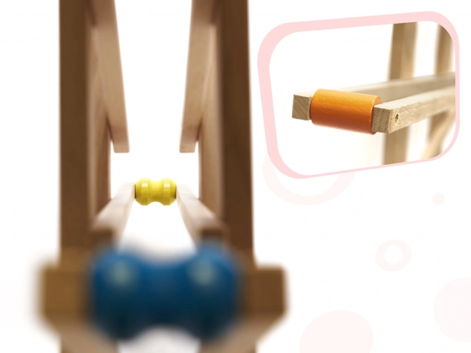Houten montessori knikkerbaan XXL