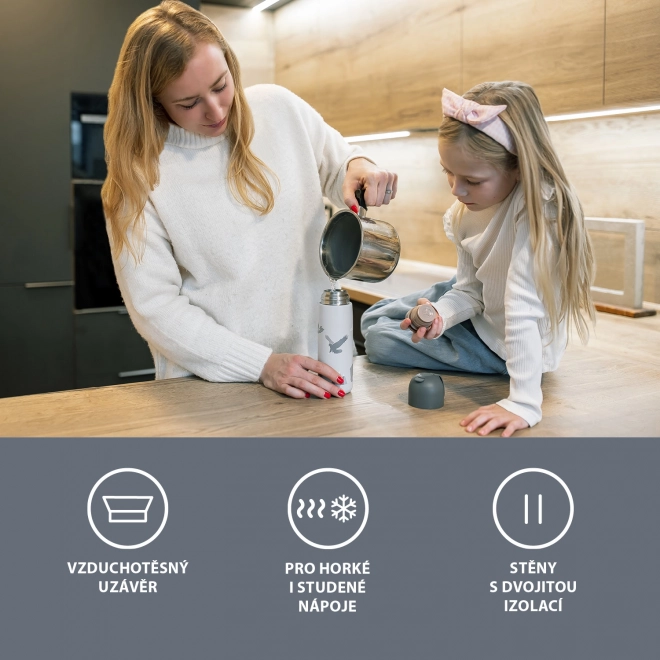 Thermosfles voor vloeistoffen met siliconen houder 400 ml, Bergen