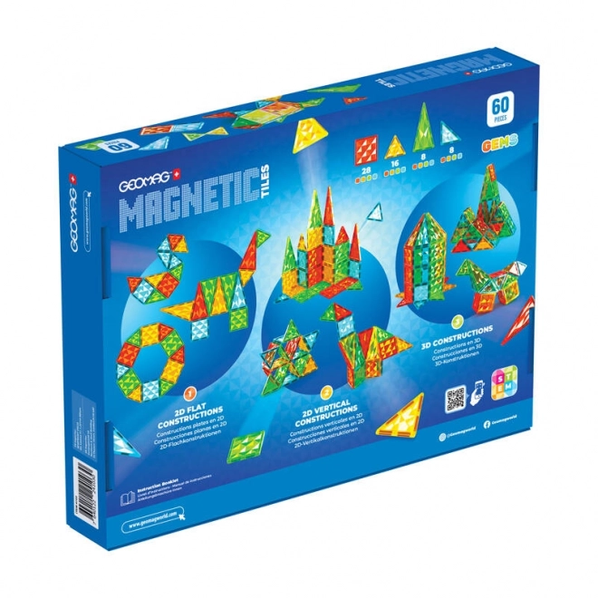 Geomag Gems 60 magnetische tegels