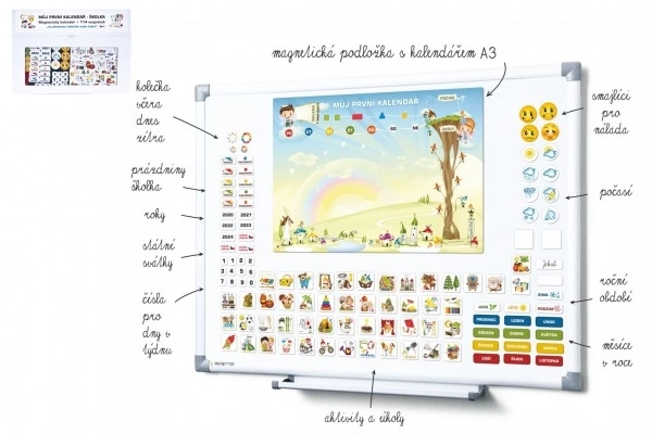 Magnetische kalender - Kleuterschool 114 magneten