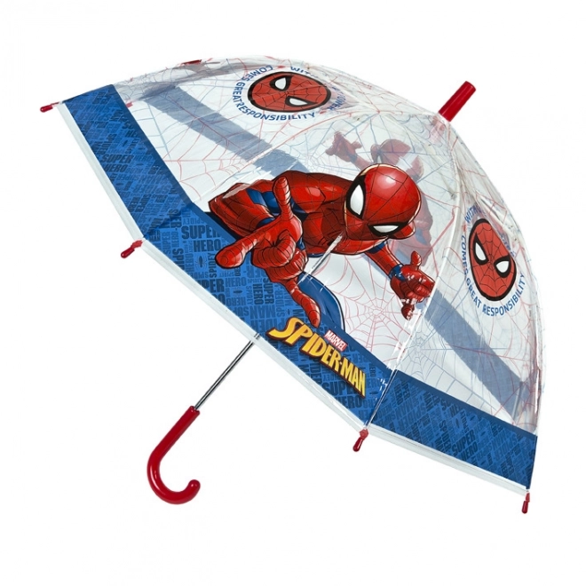 Spiderman transparante handmatige paraplu
