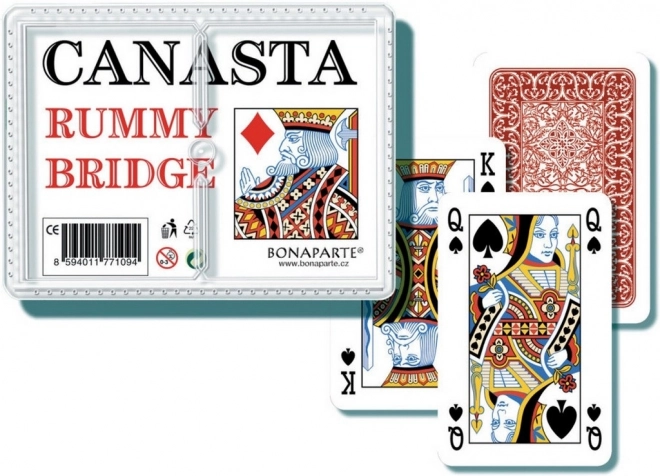 Canasta kaarten in plastic doosje