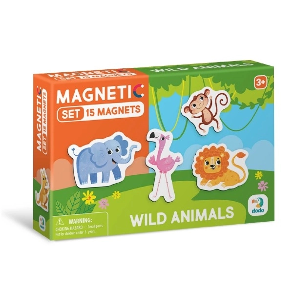 Magneet Safari 15 stuks in doos 17x11x3cm