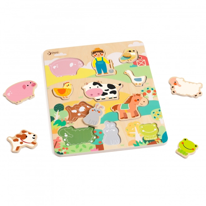 Houten puzzel Boerderijdieren