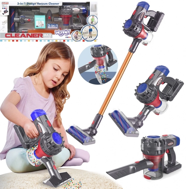 Interactieve 3-in-1 steelstofzuiger voor kinderen met zuigfunctie