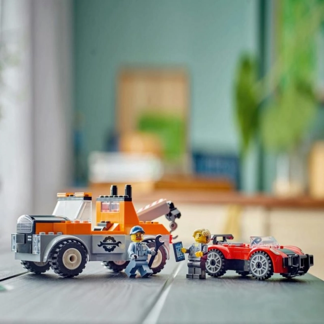 LEGO City 60435 Sleepwagen en reparatie van sportauto