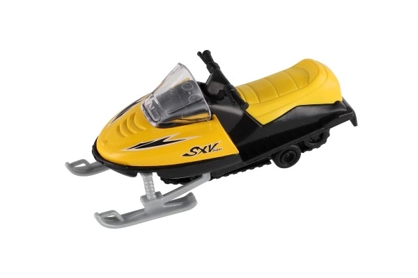 Speelgoed sneeuwscooter metaal/plastic 13 cm, opwindbaar, 6 kleuren