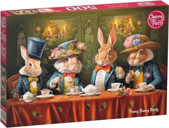 Puzzel Konijnen Theegesprek 500 stukjes