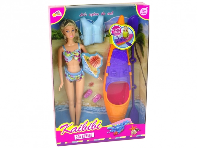 Set pop en oranje kajak met accessoires