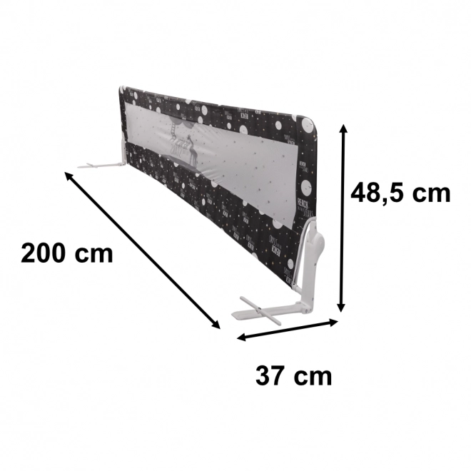 Beschermhekje voor bed 200 cm zwart